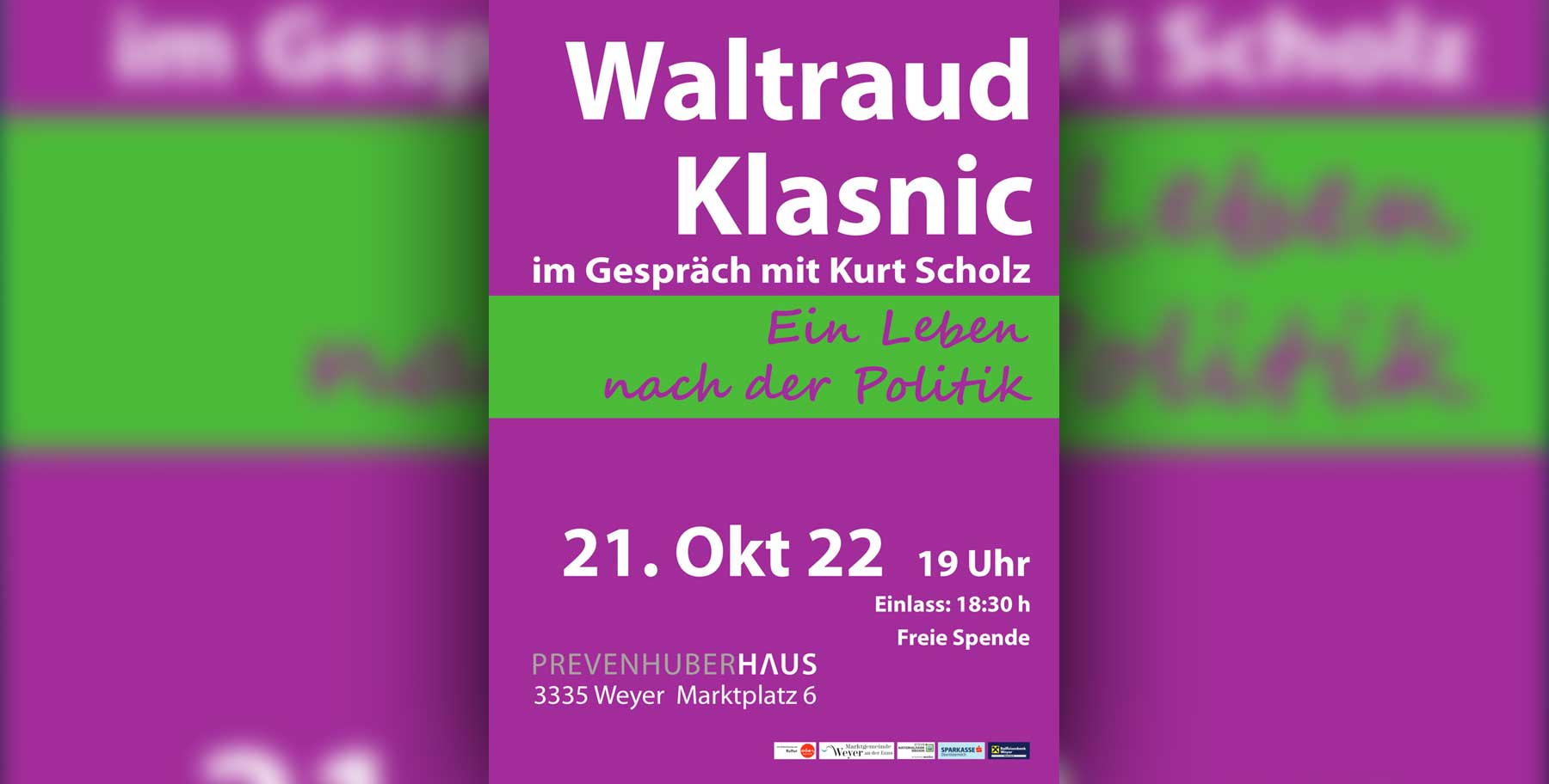 Waltraud Klasnic im Gespräch mit Kurt Scholz. Ein Leben nach der Politik