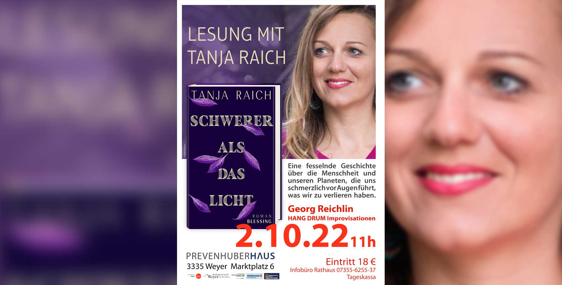 Lesung | Tanja Raich Schwerer als das Licht Blessing Verlag