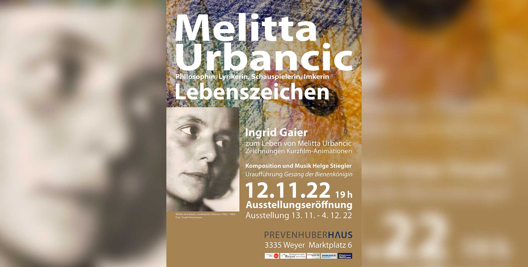 Ausstellungseröffnung Lebenszeichen Ingrid Gaier zum Leben von Melitta Urbancic