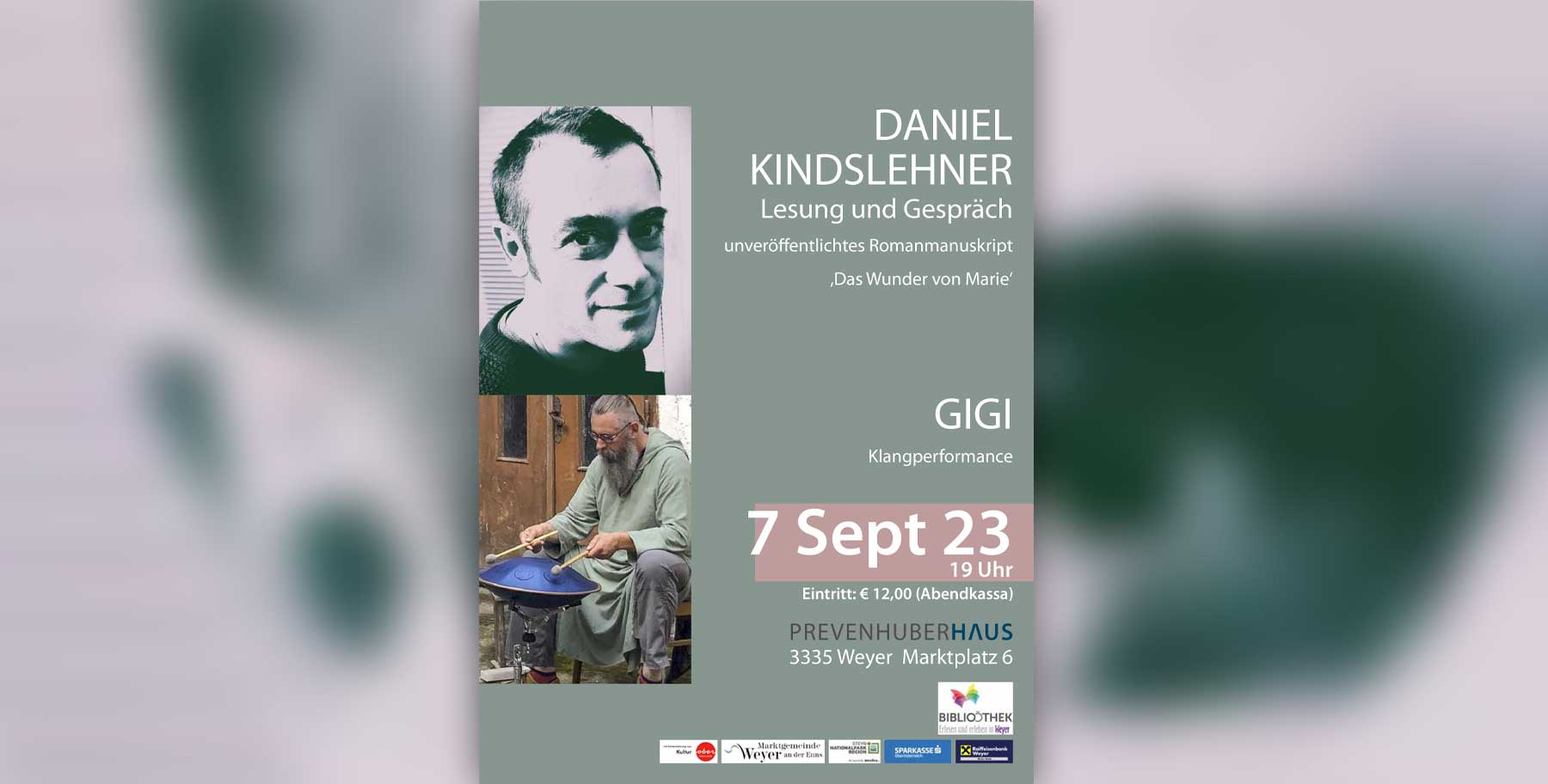 Lesung mit musikalischer Begleitung, Daniel Kindslehner