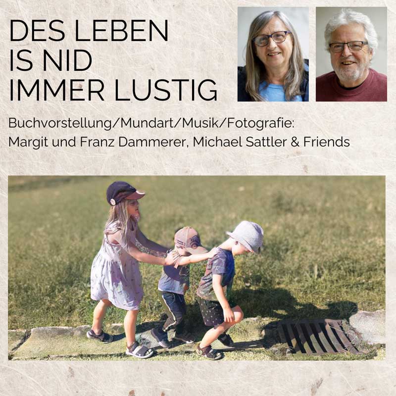 Buchpräsentation, Lesung und Musik | Des Leben is nid immer lustig