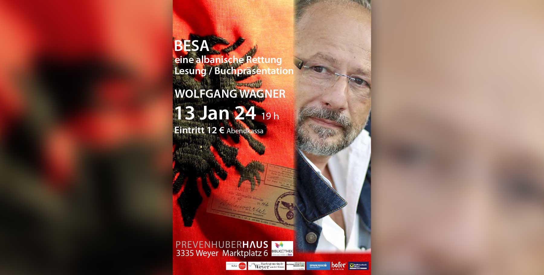 Lesung | Wolfgang Wagner: BESA - eine albanische Rettung