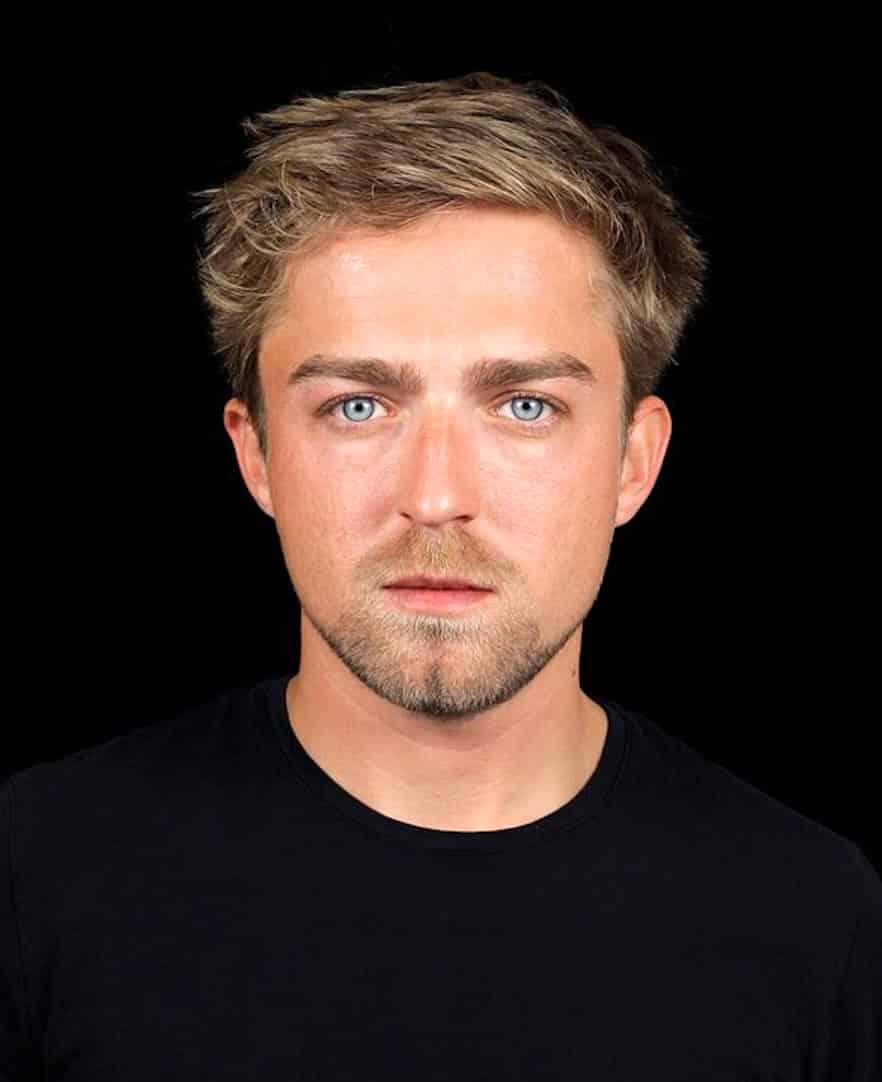 Jakob Gsöllpointner; Plakat, Text und Porträt (copyright Besma Ouslati)