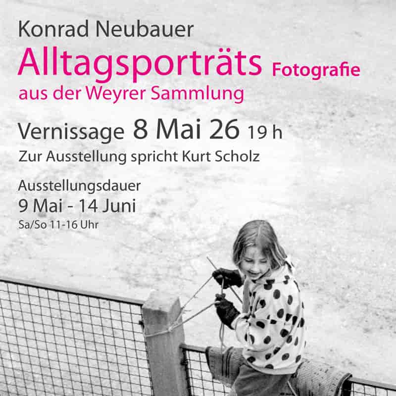 Ausstellung | ALLTAGSPORTRÄTS, Konrad Neubauer, Vernissage 8. Mai 26