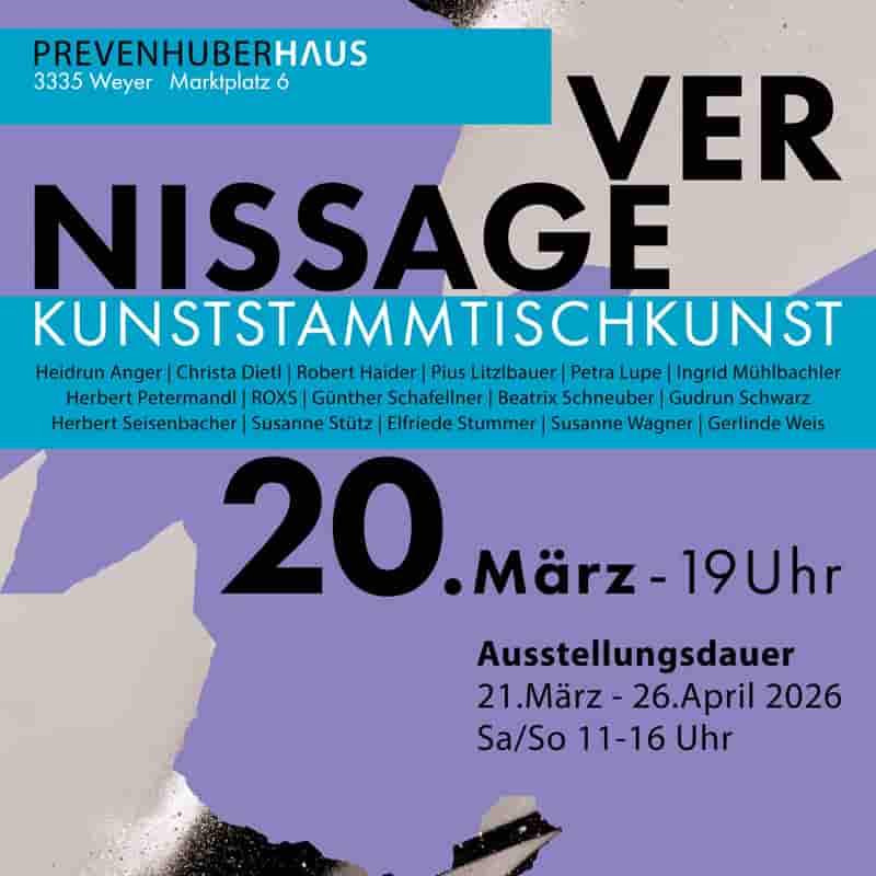 Ausstellung | Kunststammtischkunst, 20. März, bis 26. April 26
