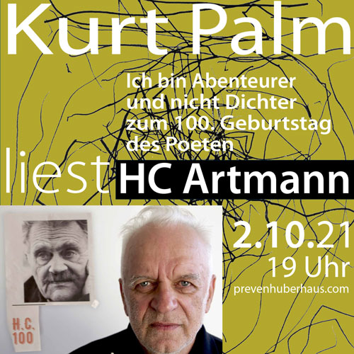 Lesung | Kurt Palm liest HC Artmann: 2. Oktober 2021, 19 Uhr